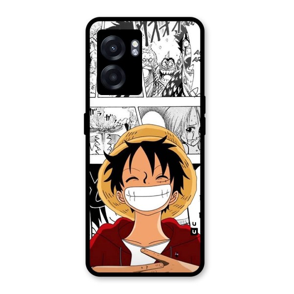 Manga Style Luffy Glass Back Case for Oppo K10 (5G)