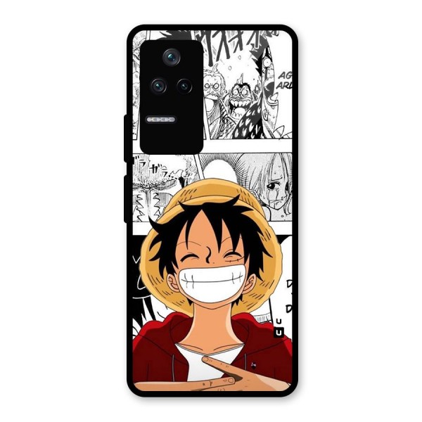 Manga Style Luffy Glass Back Case for Poco F4 5G