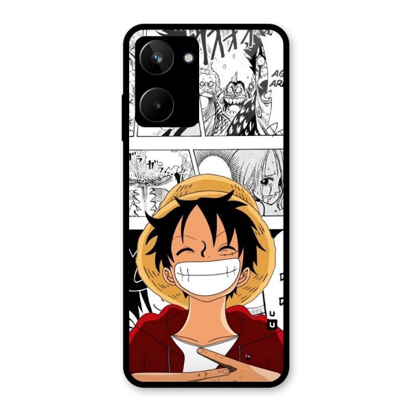 Manga Style Luffy Glass Back Case for Realme 10