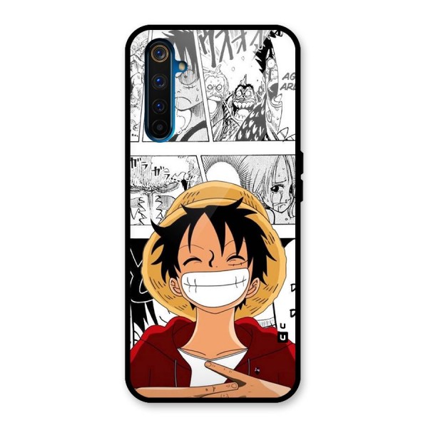 Manga Style Luffy Glass Back Case for Realme 6 Pro