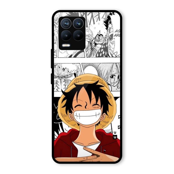 Manga Style Luffy Glass Back Case for Realme 8