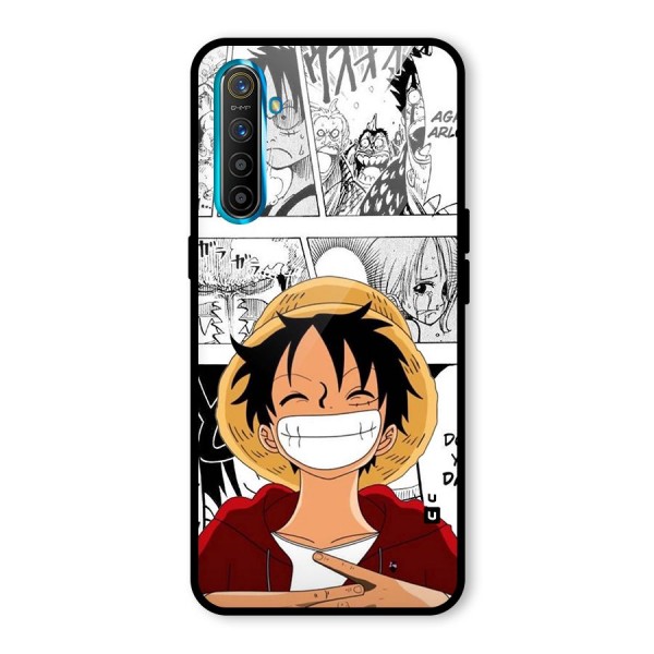 Manga Style Luffy Glass Back Case for Realme X2