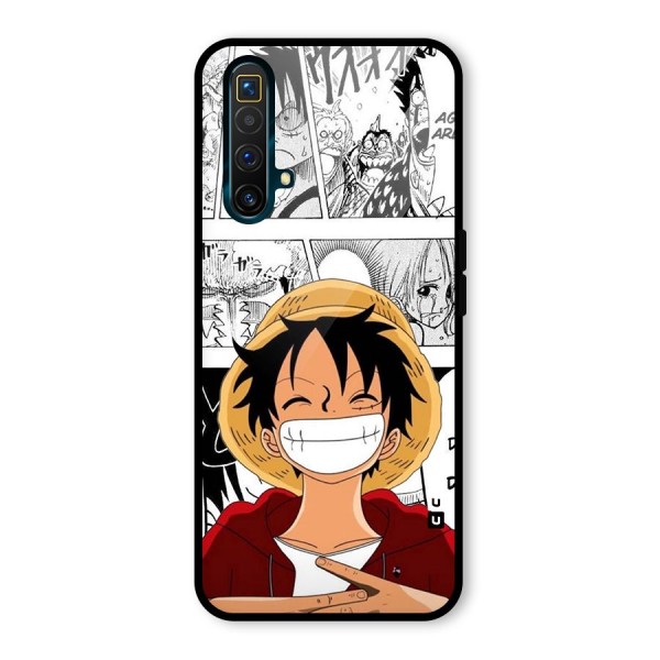 Manga Style Luffy Glass Back Case for Realme X3 SuperZoom