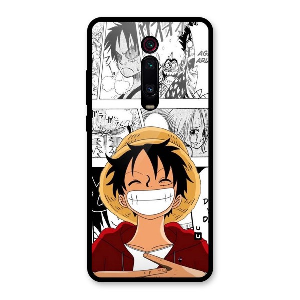 Manga Style Luffy Glass Back Case for Redmi K20