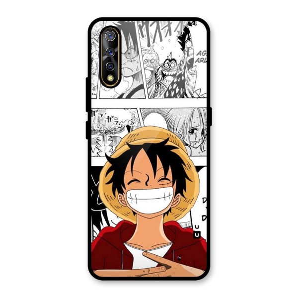 Manga Style Luffy Glass Back Case for Vivo Z1x