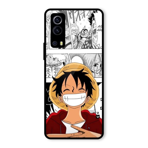 Manga Style Luffy Glass Back Case for Vivo iQOO Z3