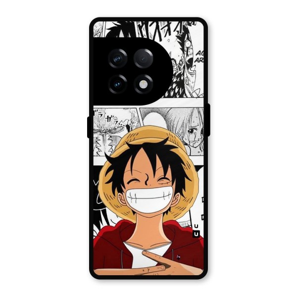 Manga Style Luffy Metal Back Case for OnePlus 11R