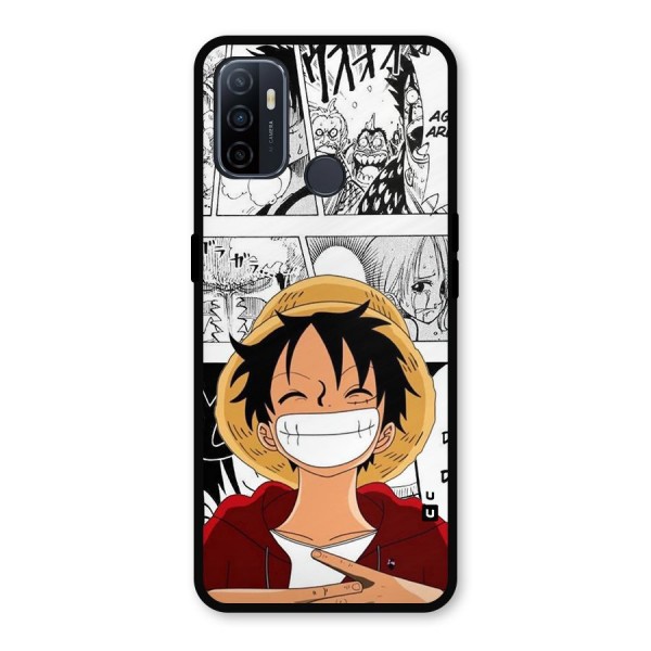 Manga Style Luffy Metal Back Case for Oppo A53