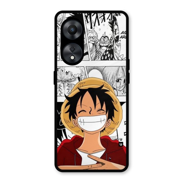 Manga Style Luffy Metal Back Case for Oppo A78