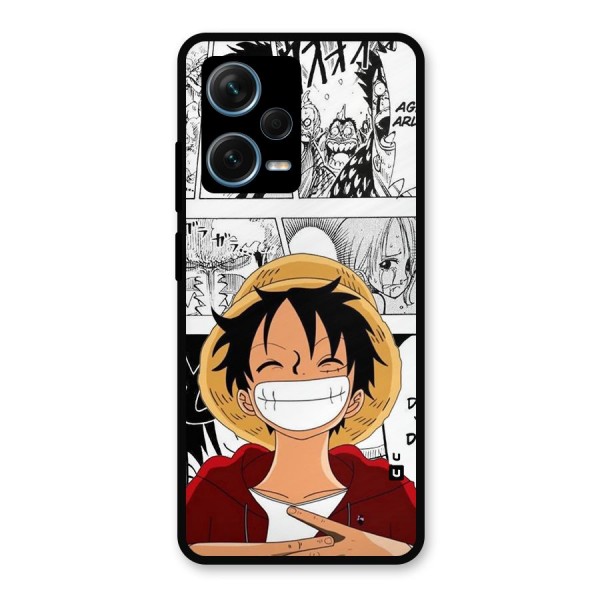 Manga Style Luffy Metal Back Case for Redmi Note 12 Pro Plus 5G