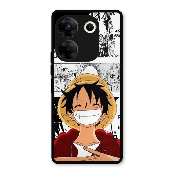 Manga Style Luffy Metal Back Case for Tecno Camon 20