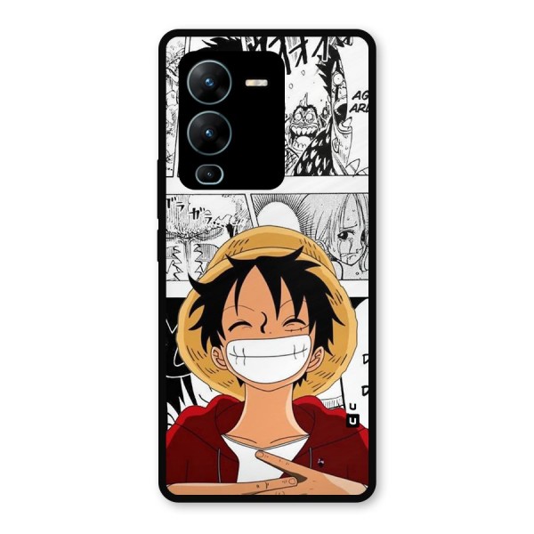 Manga Style Luffy Metal Back Case for Vivo V25 Pro