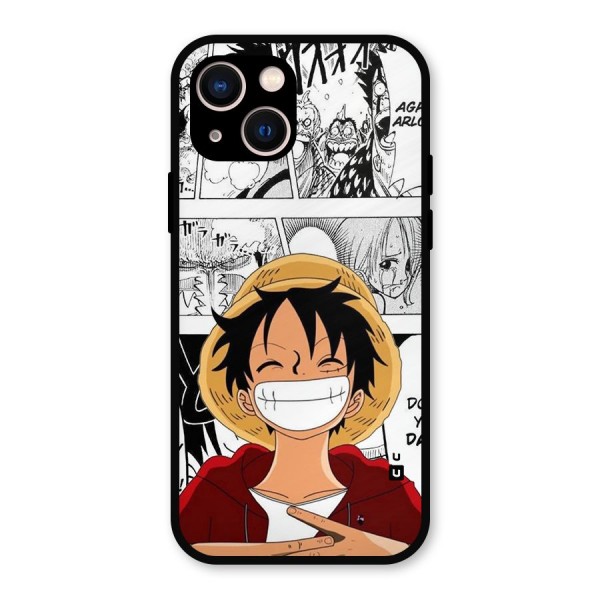 Manga Style Luffy Metal Back Case for iPhone 13