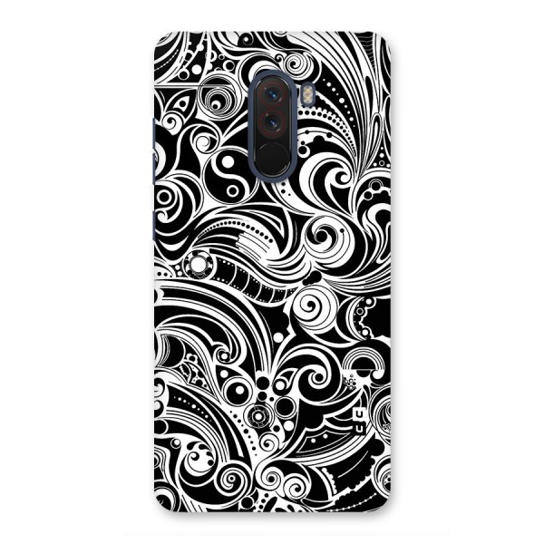 Maori Art Design Abstract Glass Back Case for Poco F1