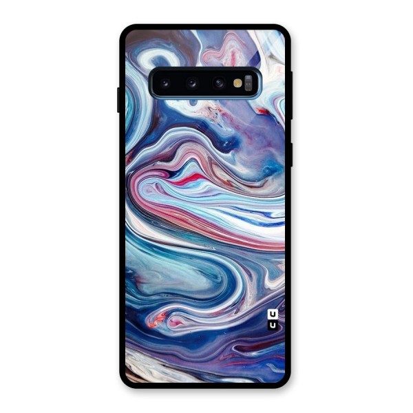 Marble Style Printed Glass Back Case for Galaxy S10