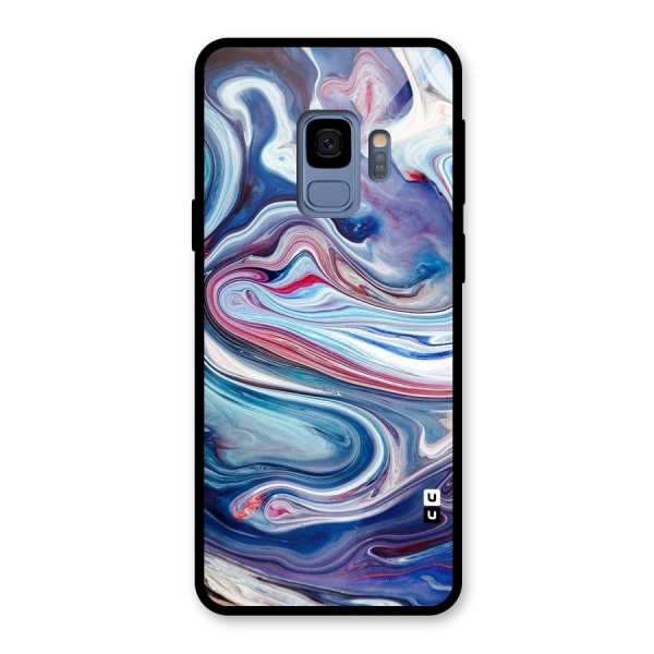 Marble Style Printed Glass Back Case for Galaxy S9