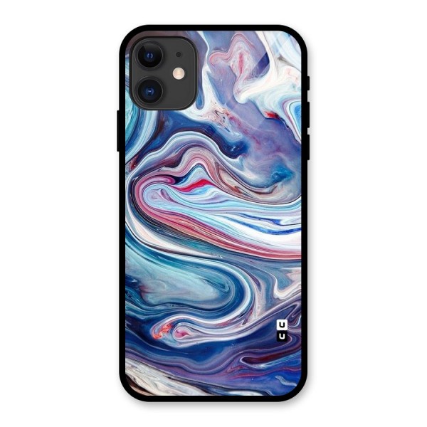 Marble Style Printed Glass Back Case for iPhone 11