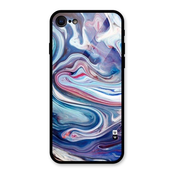 Marble Style Printed Glass Back Case for iPhone 8