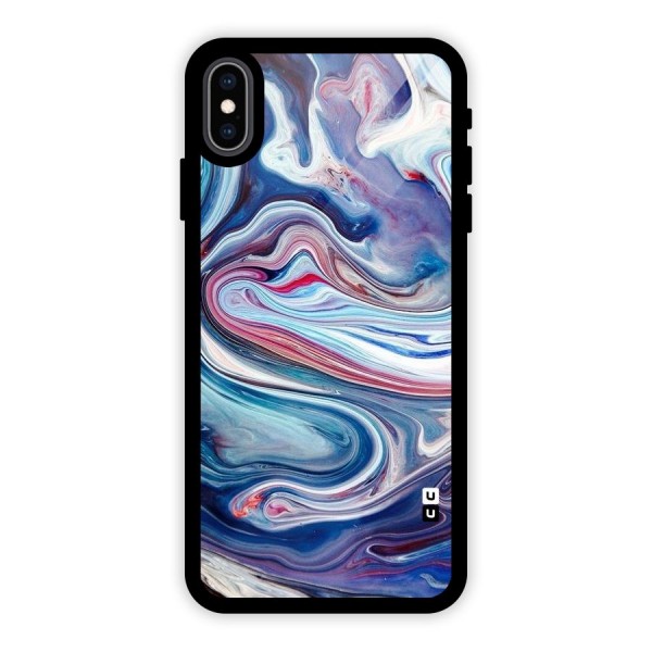 Marble Style Printed Glass Back Case for iPhone XS Max