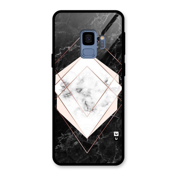 Marble Texture Print Glass Back Case for Galaxy S9