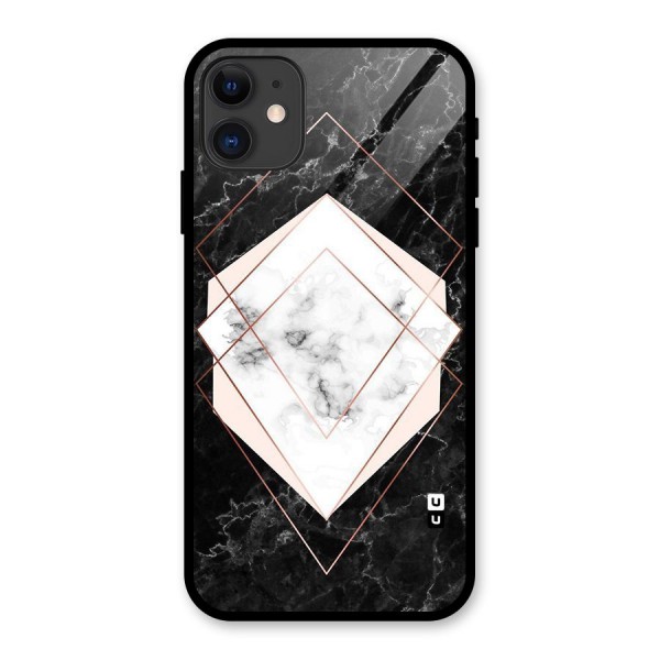 Marble Texture Print Glass Back Case for iPhone 11