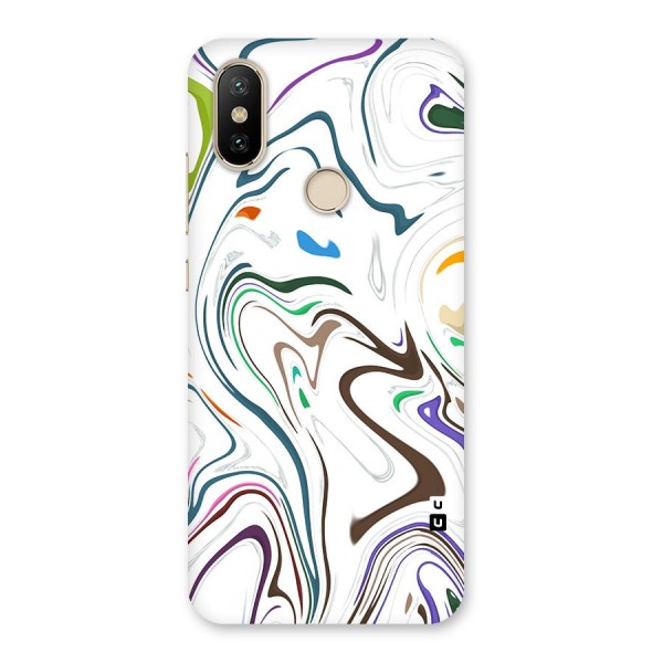 Marbled Printed Art Back Case for Mi A2