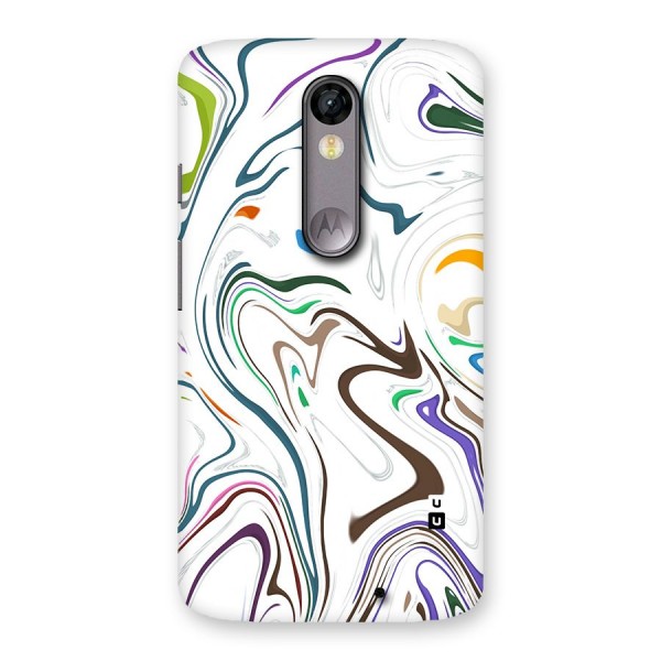 Marbled Printed Art Back Case for Moto X Force