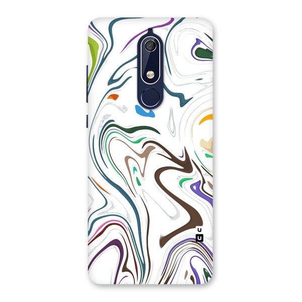 Marbled Printed Art Back Case for Nokia 5.1