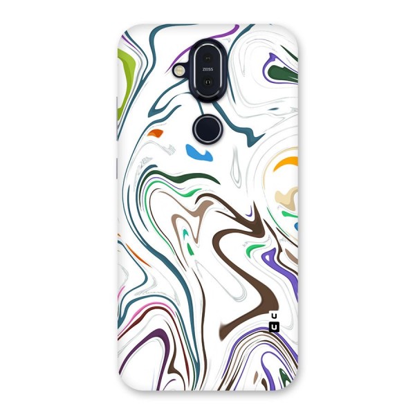 Marbled Printed Art Back Case for Nokia 8.1