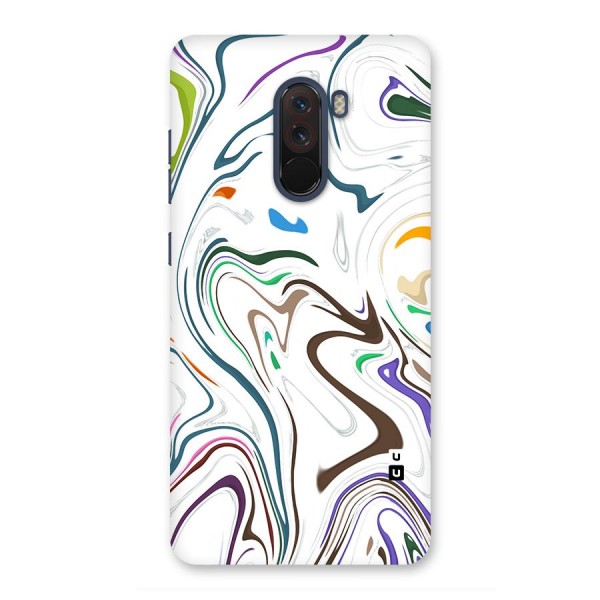 Marbled Printed Art Glass Back Case for Poco F1