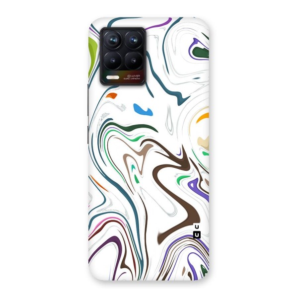 Marbled Printed Art Glass Back Case for Realme 8