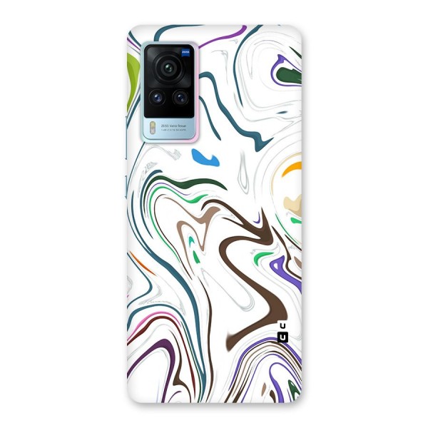 Marbled Printed Art Glass Back Case for Vivo X60 Pro