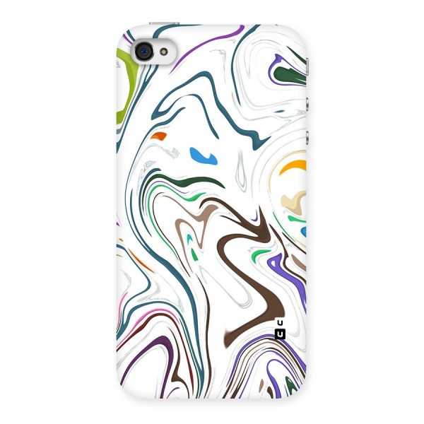 Marbled Printed Art Back Case for iPhone 4 4s