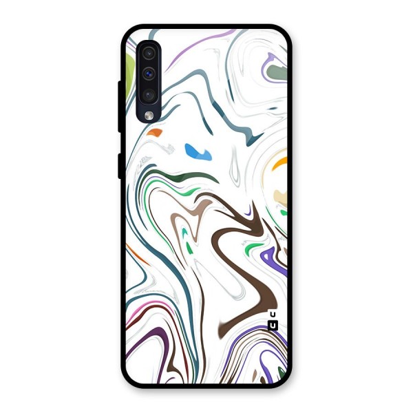 Marbled Printed Art Glass Back Case for Galaxy A50s