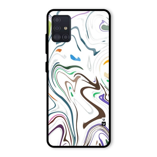 Marbled Printed Art Glass Back Case for Galaxy A51