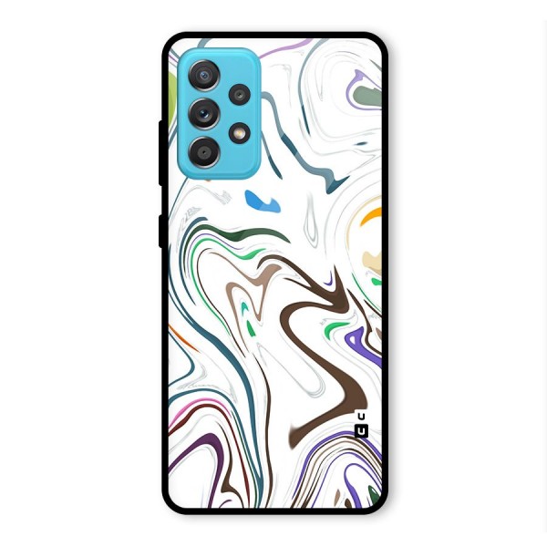 Marbled Printed Art Glass Back Case for Galaxy A52s 5G