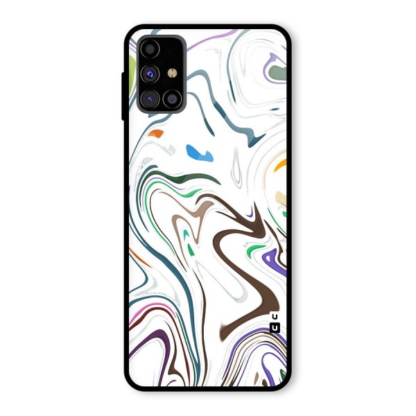 Marbled Printed Art Glass Back Case for Galaxy M31s