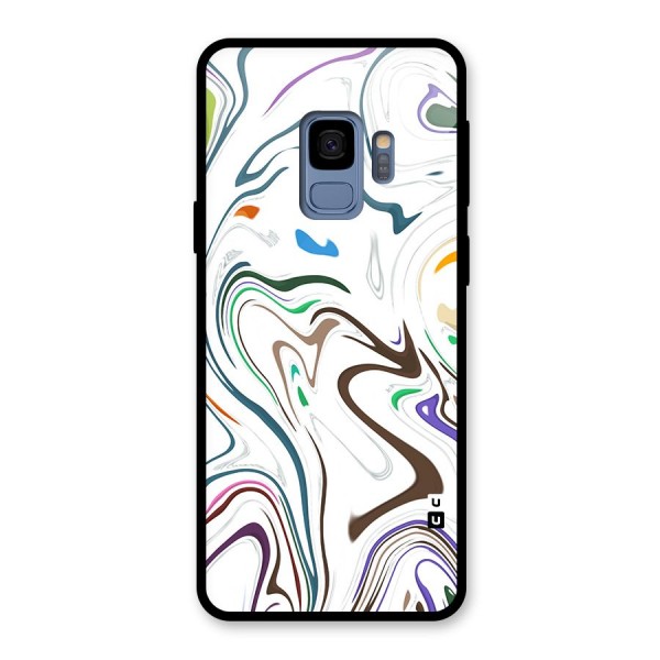 Marbled Printed Art Glass Back Case for Galaxy S9