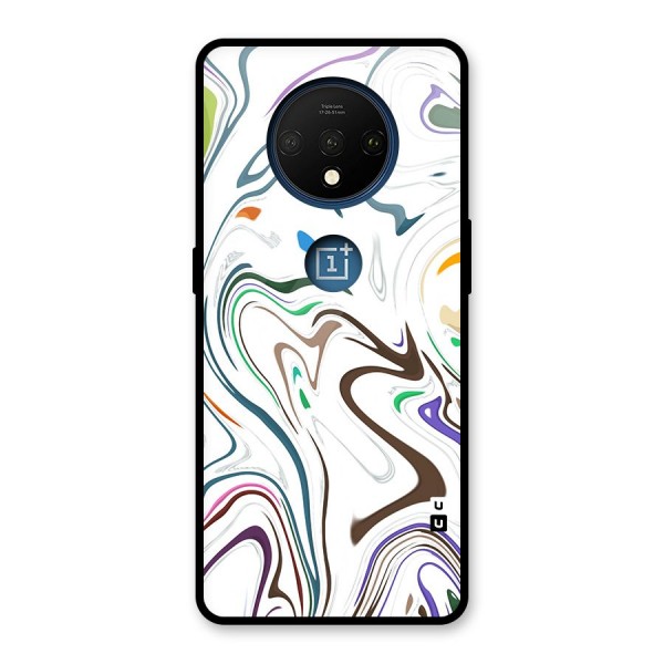 Marbled Printed Art Glass Back Case for OnePlus 7T