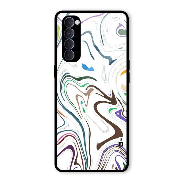 Marbled Printed Art Glass Back Case for Oppo Reno4 Pro