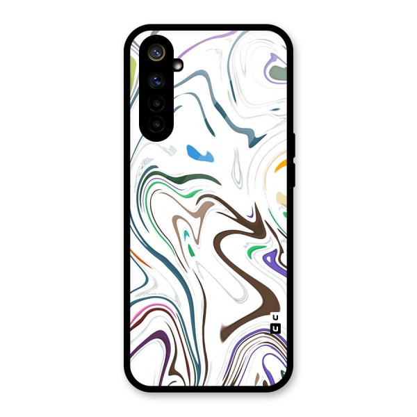 Marbled Printed Art Glass Back Case for Realme 6