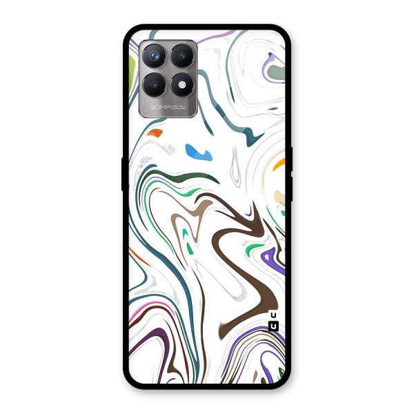 Marbled Printed Art Glass Back Case for Realme 8i