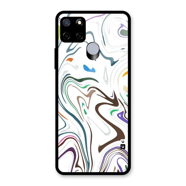 Marbled Printed Art Glass Back Case for Realme C12