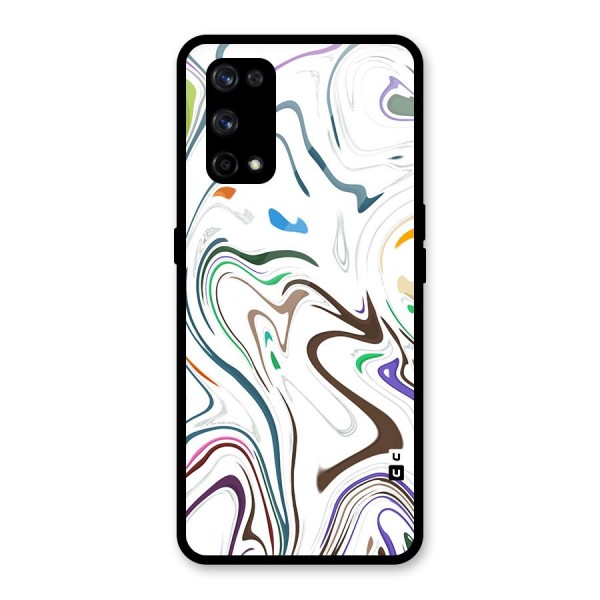 Marbled Printed Art Glass Back Case for Realme X7 Pro