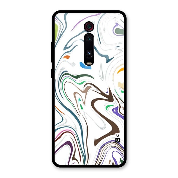 Marbled Printed Art Glass Back Case for Redmi K20 Pro