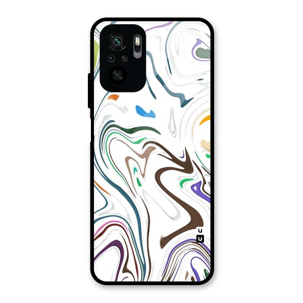 Marbled Printed Art Glass Back Case for Redmi Note 10