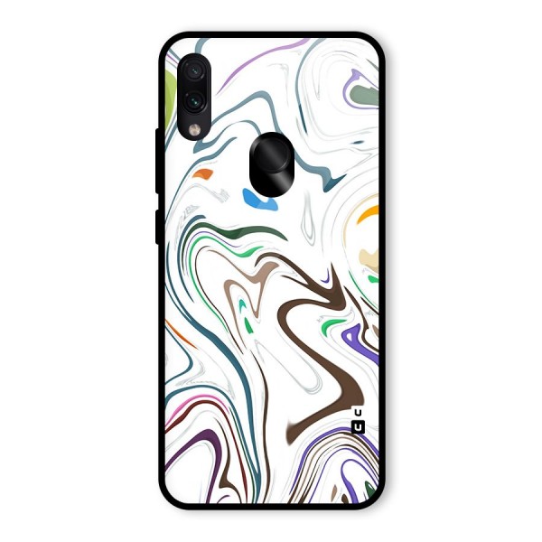 Marbled Printed Art Glass Back Case for Redmi Note 7