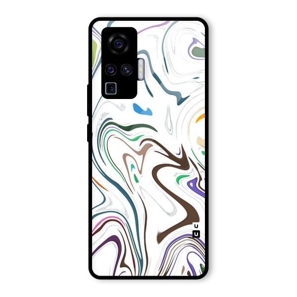 Marbled Printed Art Glass Back Case for Vivo X50 Pro