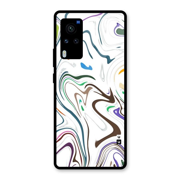 Marbled Printed Art Glass Back Case for Vivo X60 Pro