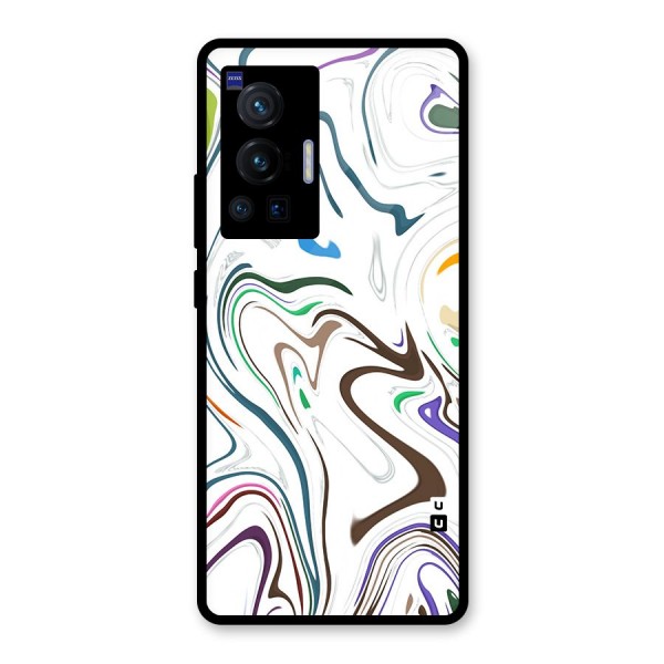 Marbled Printed Art Glass Back Case for Vivo X70 Pro